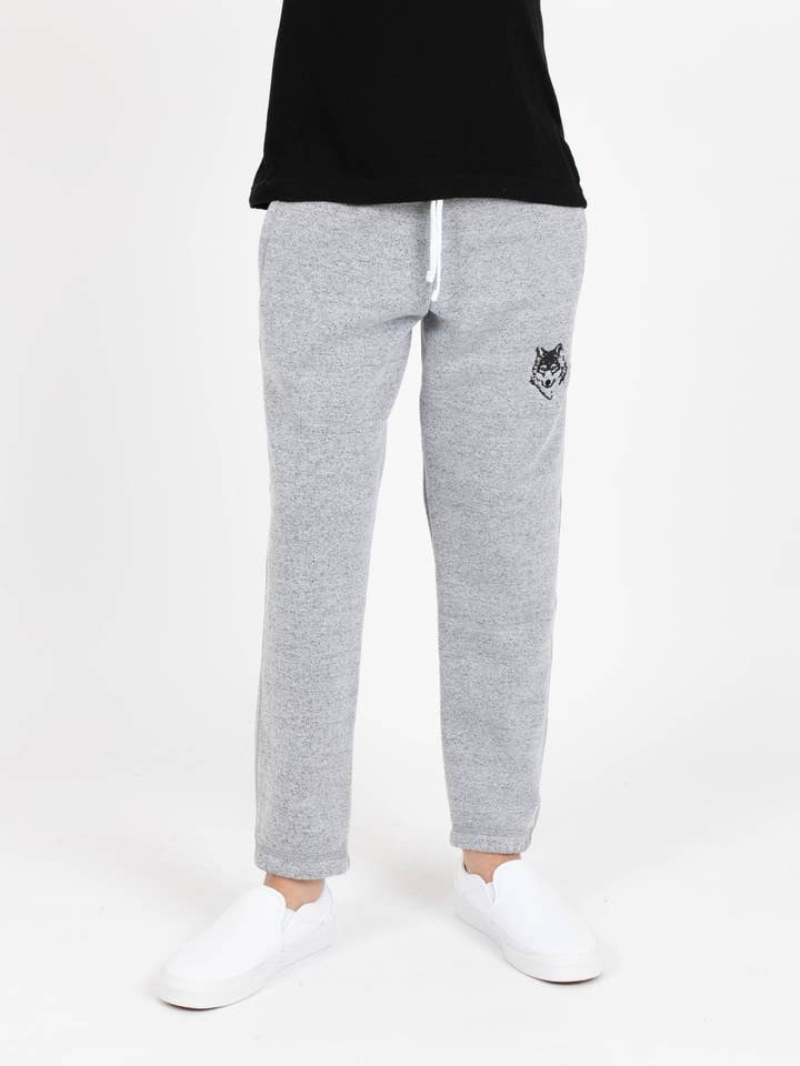 Pantaloni sportivi Wolfe Cubs Marled White per la vendita all'ingrosso da parte di Wolfe Co. Apparel and Goods®