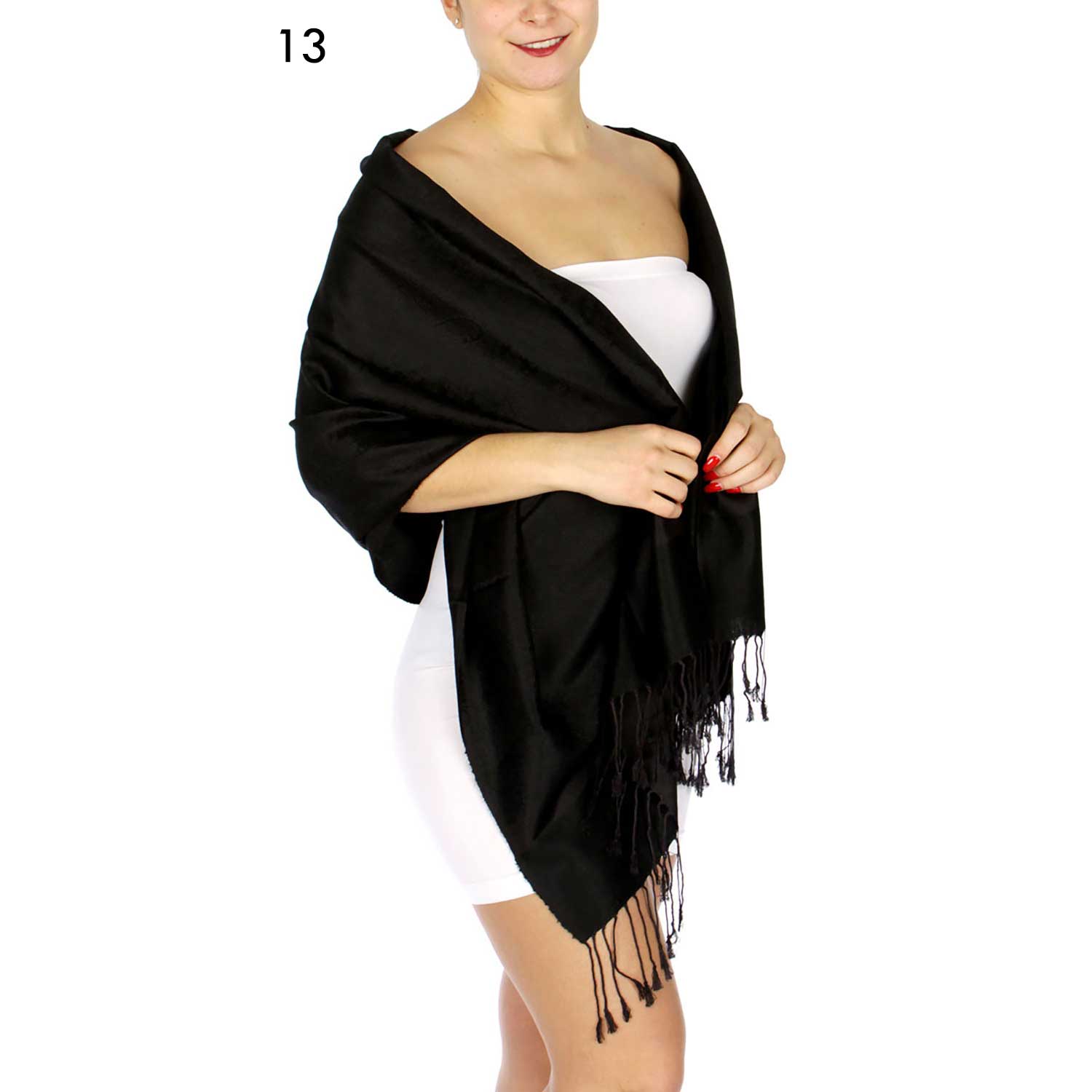 SERENITA – Großhandel Schal – Damen – Jacquard Paisley Pashmina Schal Wendbarer Stola-Wickel3