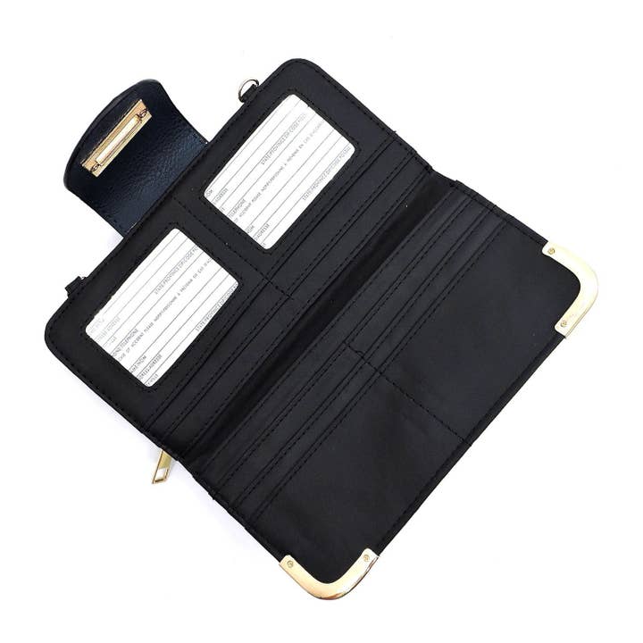 MiMi Wholesale - Wholesale Crossbody Bag - Women's - AD041 Turn Lock Crossbody Wallet
