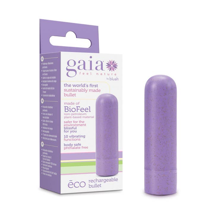 Gaia - Eco Rechargeable Bullet - Lilac for wholesale by Blush