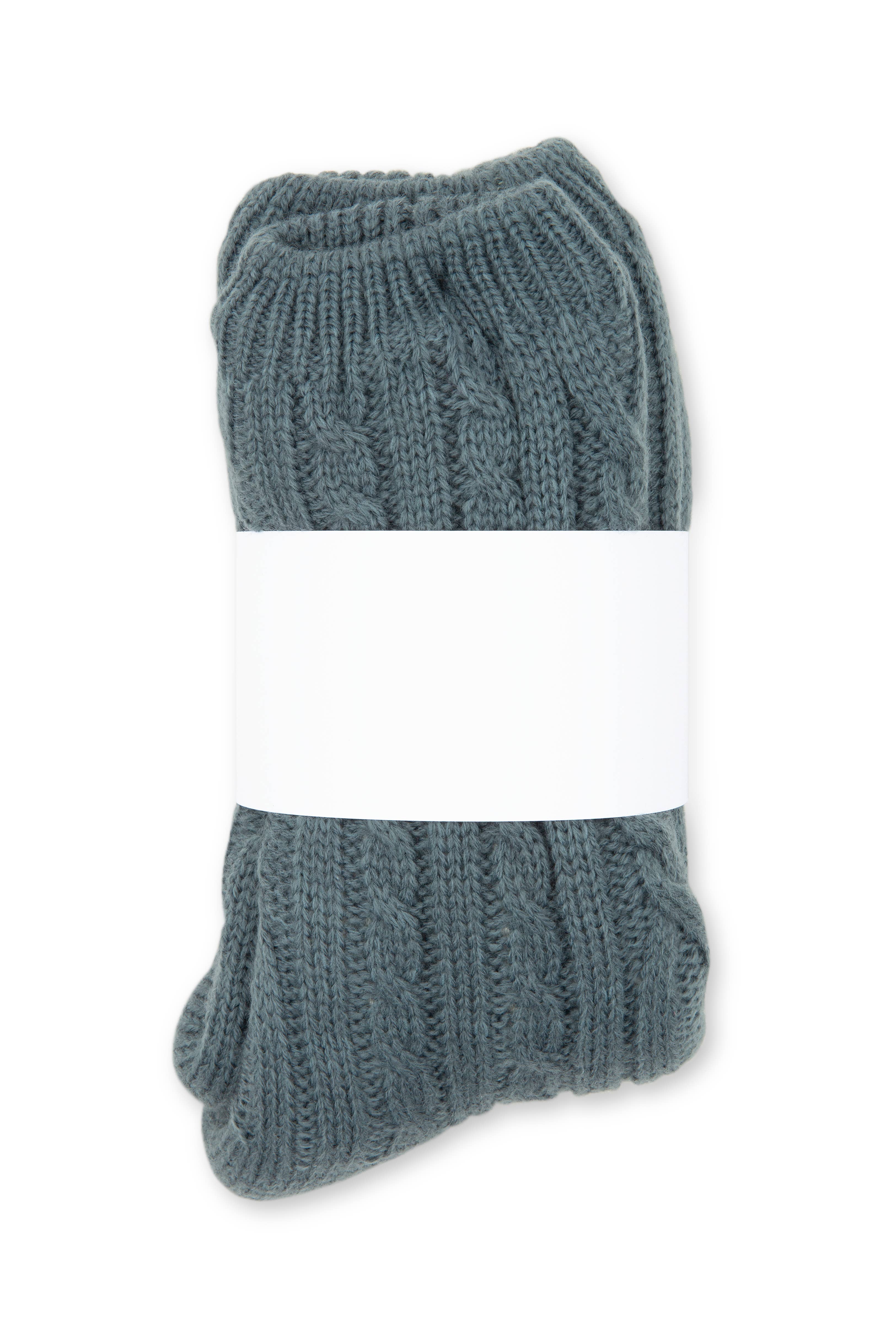 Weddingstar Inc. - Wholesale Socks - Women's - Cozy Sherpa Lined Cable Knit Slipper Socks0