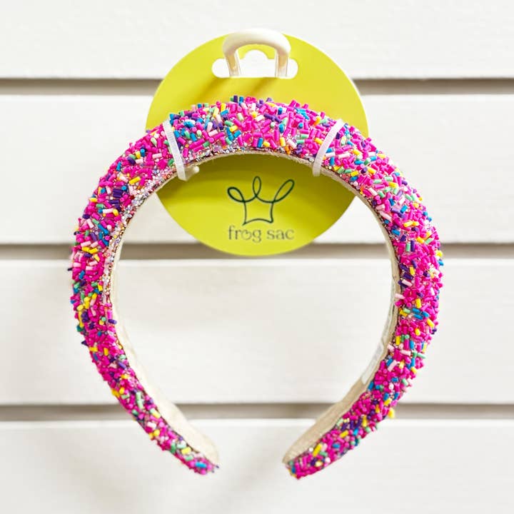 Frog Sac - Wholesale Fashion Headband - Kids - Padded Sprinkles Headband - Confetti Hair Band12