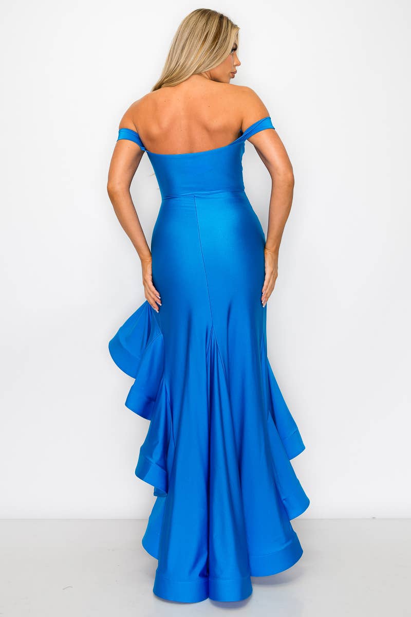 Kimcine - Wholesale Dress - Women's - KD20110Power Satin Corset Tube Top Ruffled Skirt  Dress(SALE25