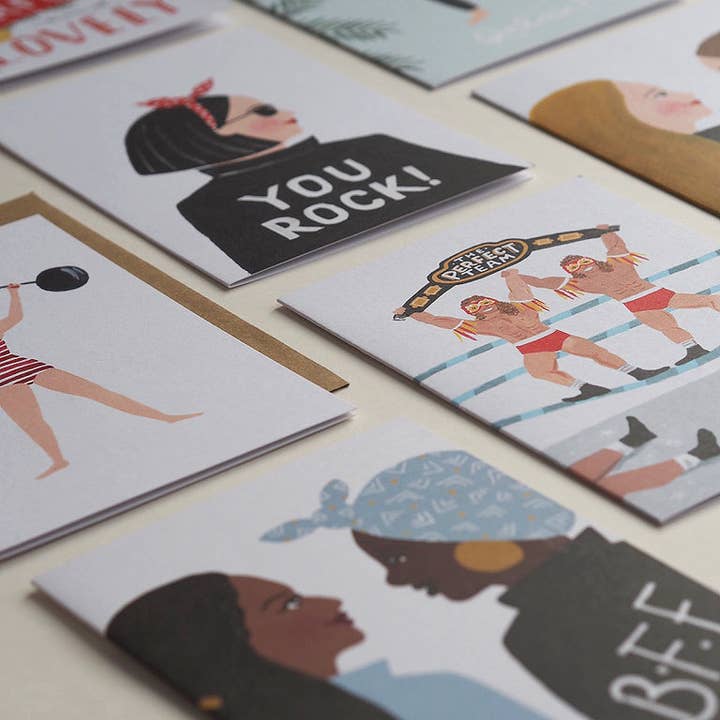 Jade Fisher - Wholesale Birthday card - You Rock - Cool Girl Friendship Card2