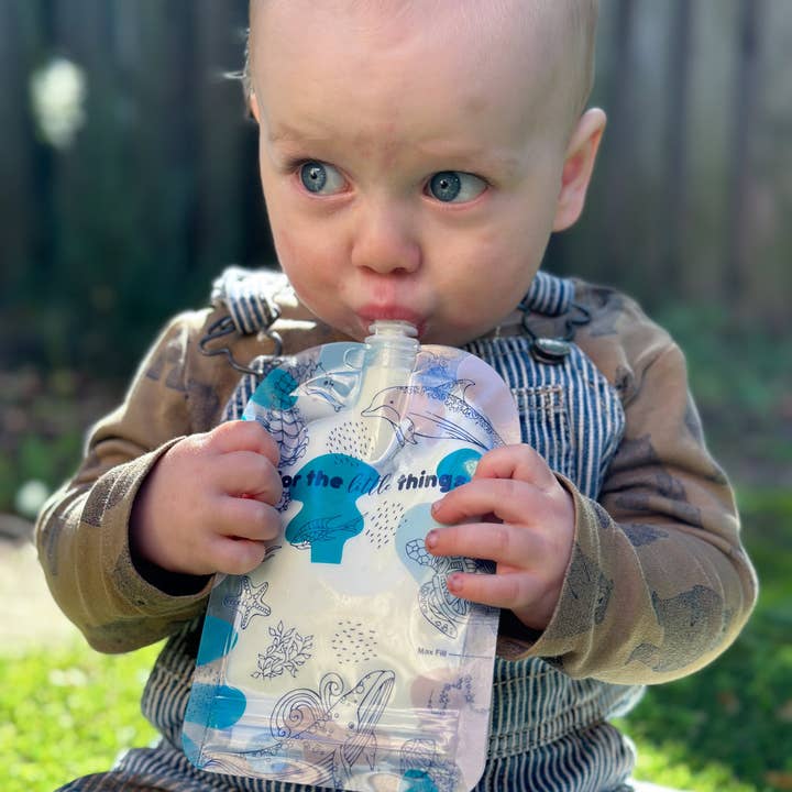 Sinchies - Wholesale Food storage wrap/bag - Sinchies 150ml Reusable Food Pouches - Under the Sea6