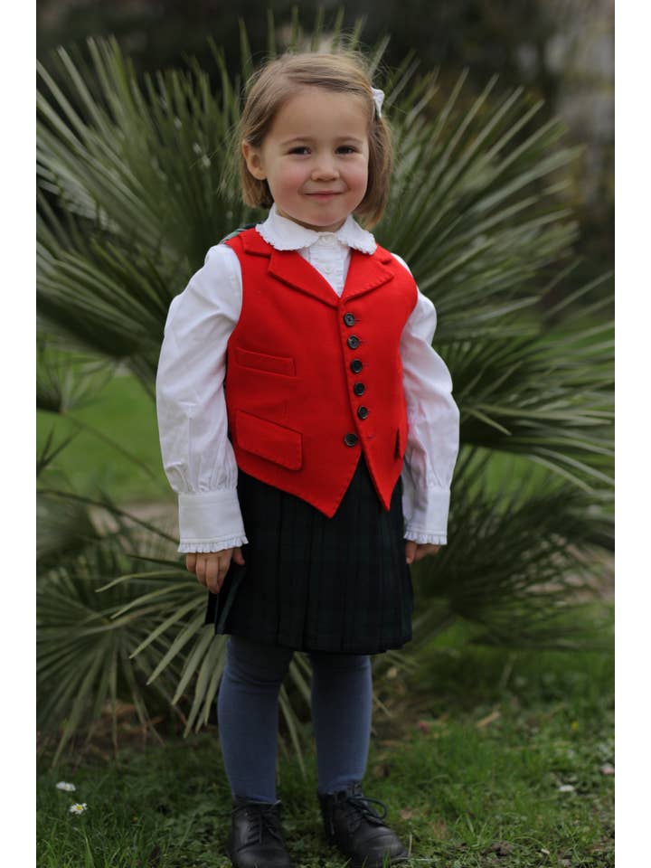 Priam et Lila - Wholesale Jacket - Kids - Grégoire - Gilet De Costume Rouge, Coupe Standard
