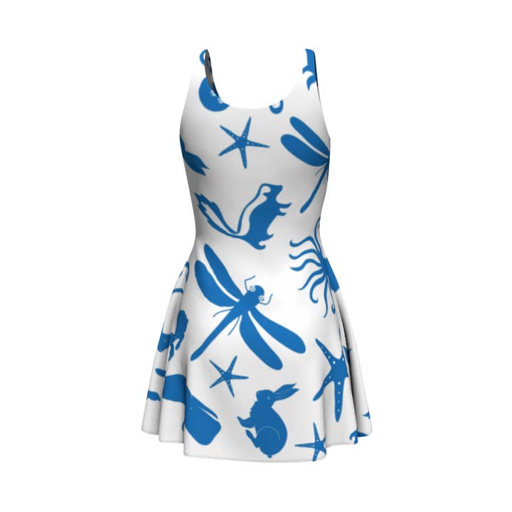 Multi Creature Flare Dress for wholesale by SummerTies