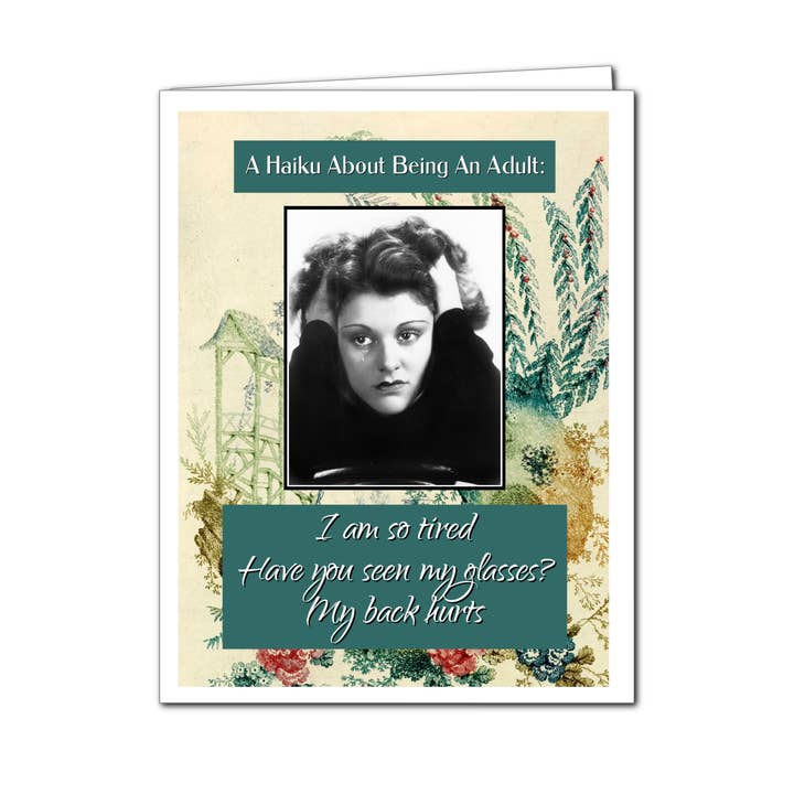 Ümlaut Brooklyn - Vente Cartes d'anniversaire - Carte de vœux d'anniversaire Haiku