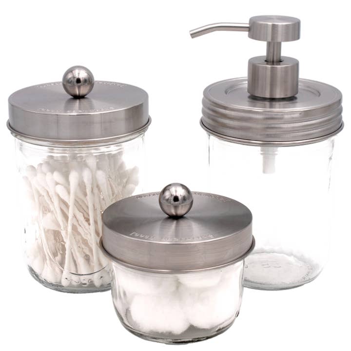 Mason Jar Lifestyle - Wholesale Canister - Apothecary Style Stainless Steel Lids for Mason Jars