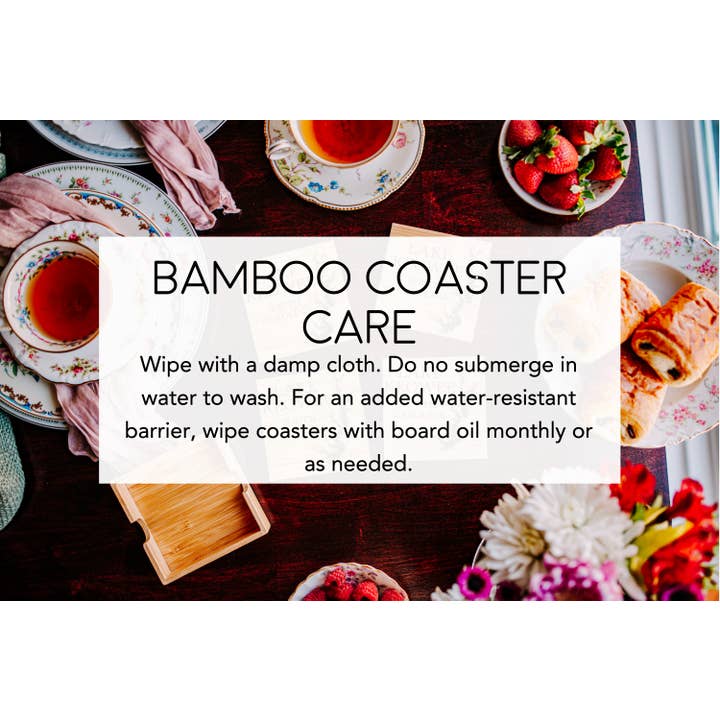 The Lillie Pad - Wholesale Coasters - Custom Lake Map Coasters - Bamboo Coasters Set of 46