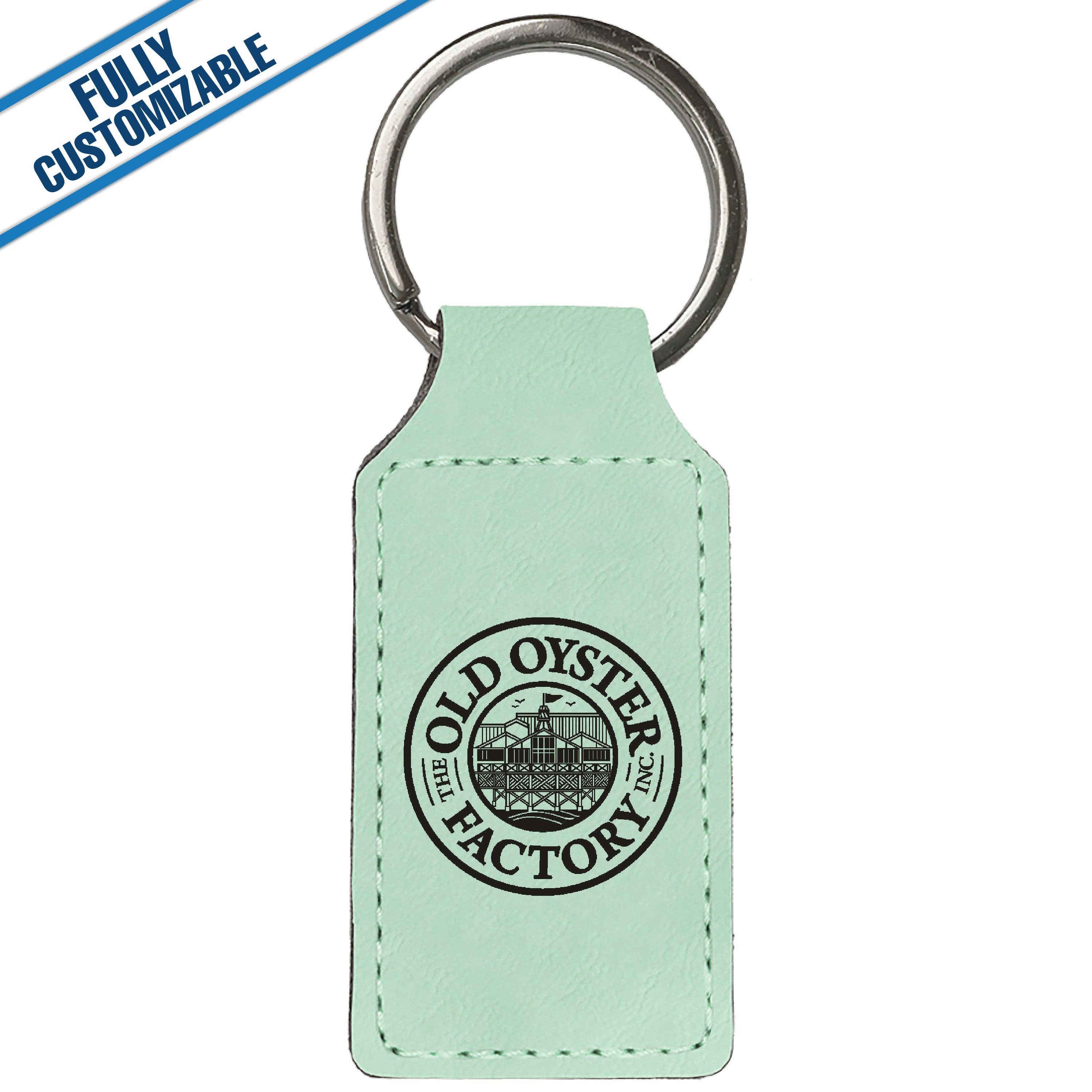 GiftWorksPlus - Vente Porte-clés – unisexe - Porte-clés rectangulaire en similicuir gravé - Entièrement personnalisable9