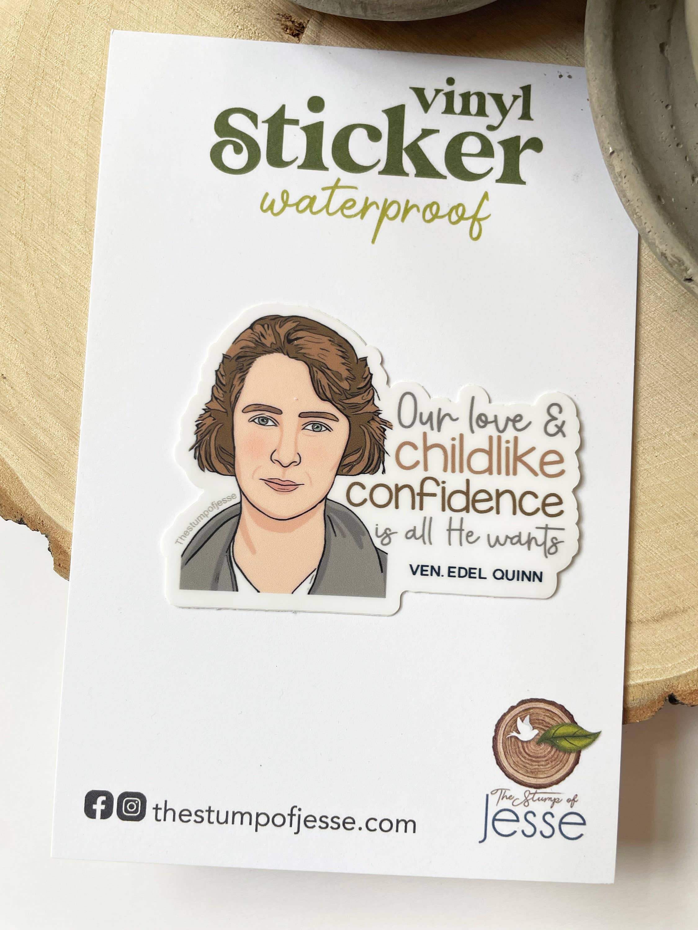 The Stump of Jesse - Wholesale Sticker - Ven. Edel Quinn Waterproof Catholic Sticker2