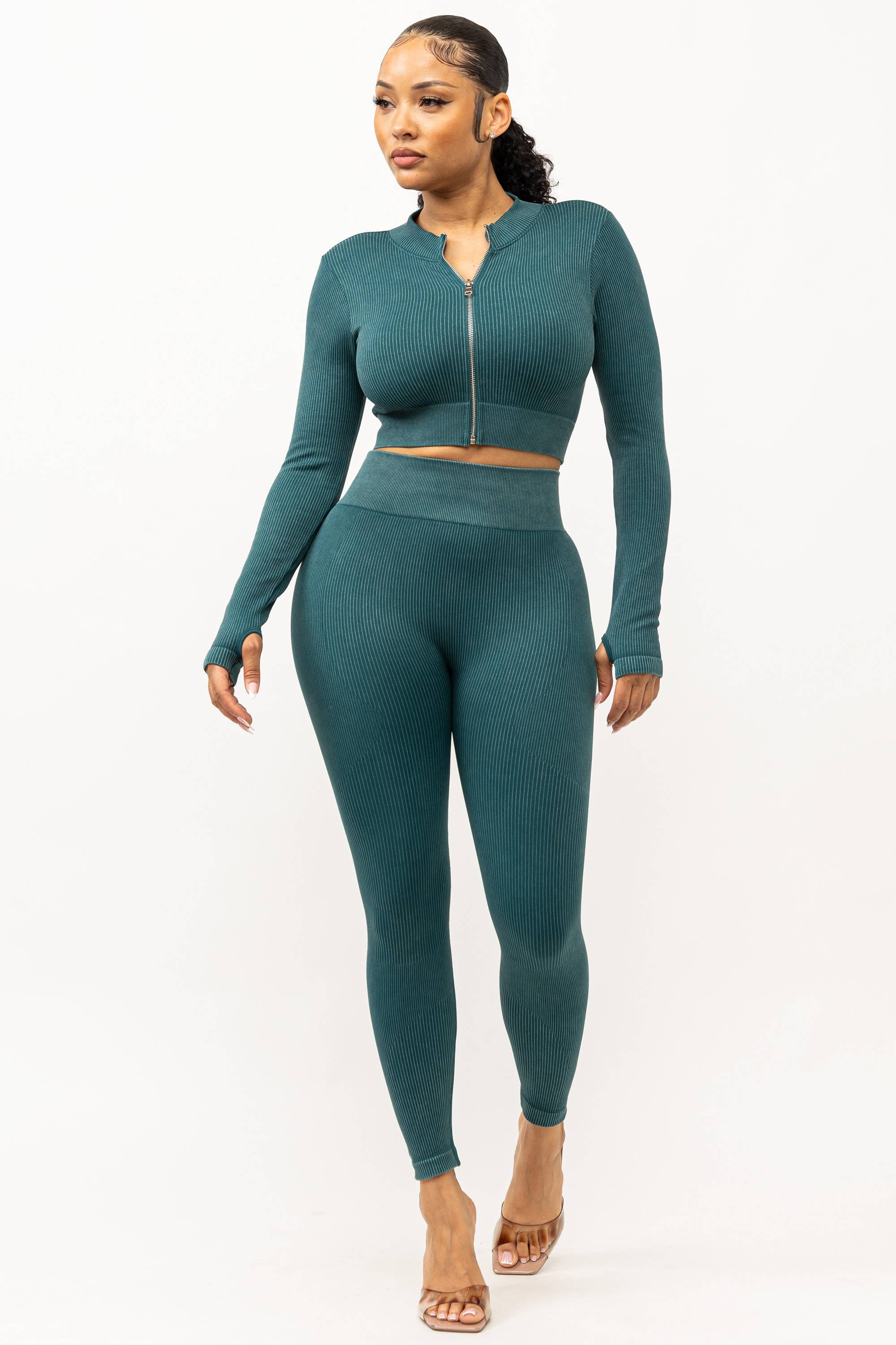 Boswell - Wholesale Activewear Set - Women's - MINERAL WASH TRACK SUIT SET5