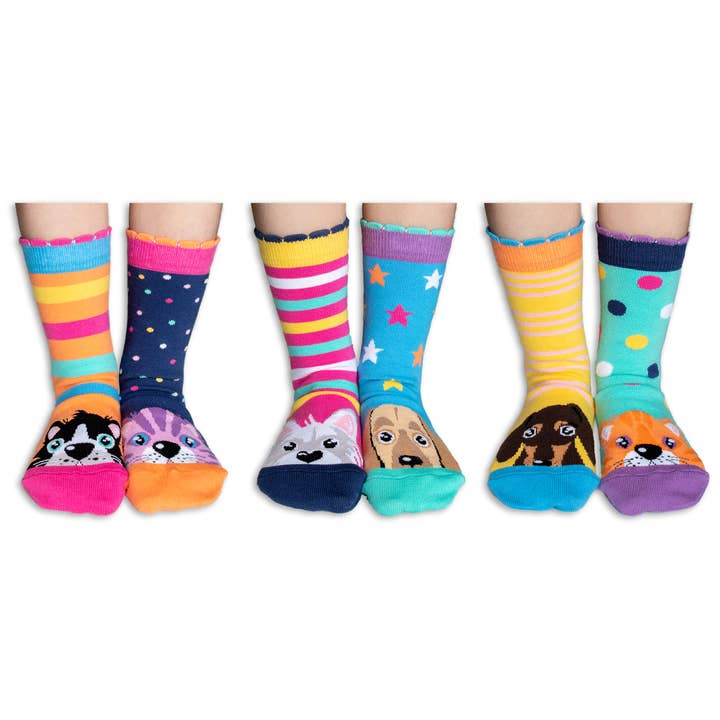 Sock Academy - Wholesale Socks - Kids - PEEK-A-BOO | 6 Odd Socks Gift Box - United Oddsocks1