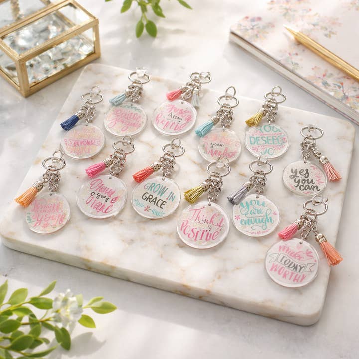 Acrylic keychains - Inspirational for wholesale by So Sweet of You
