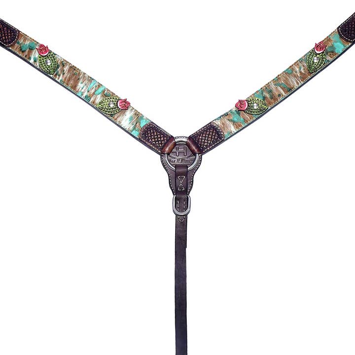 BER162-Western Leather Breast Collar for wholesale by LS Western