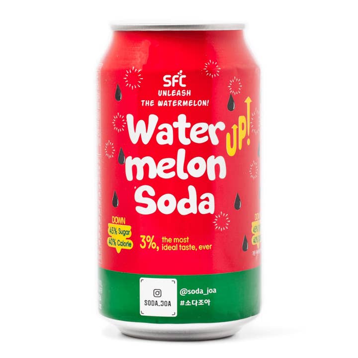 Global Bite Co - Wholesale Soda/Carbonated Drink - SFC Watermelon Flavored Soda Drink 350ml (Korea)2