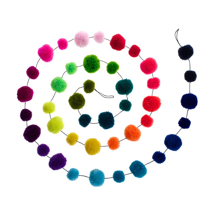 PomPom Galore – wholesale Bunting/garland – Rainbow Pom Pom Garland0