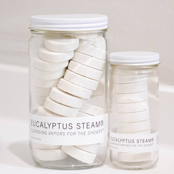 No Tox Life - Wholesale Shower Steamer/Bomb - EUCALYPTUS STEAM® Cleansing Vapors for the Shower® -Bulk Jar - No Tox Life