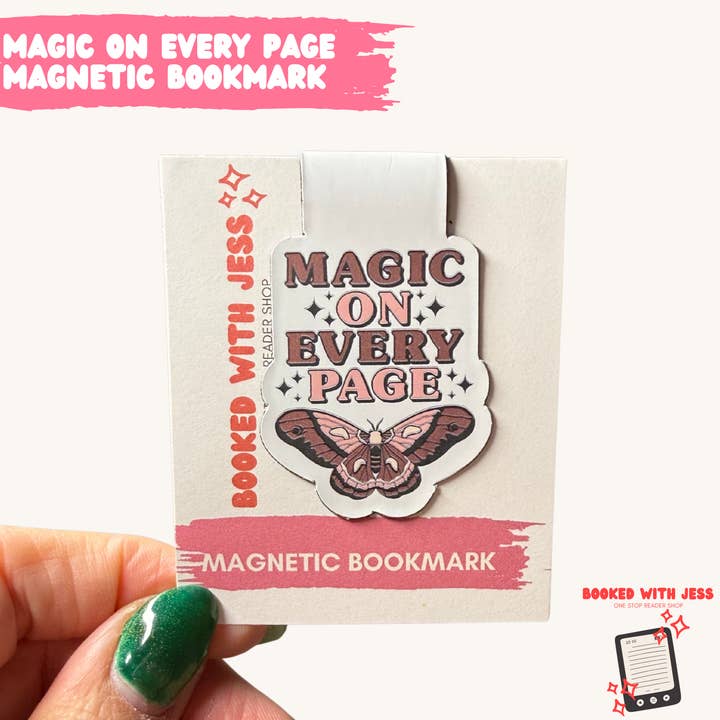 Magic on Every Page Magnetic Bookmark for wholesale by Booked with Jess