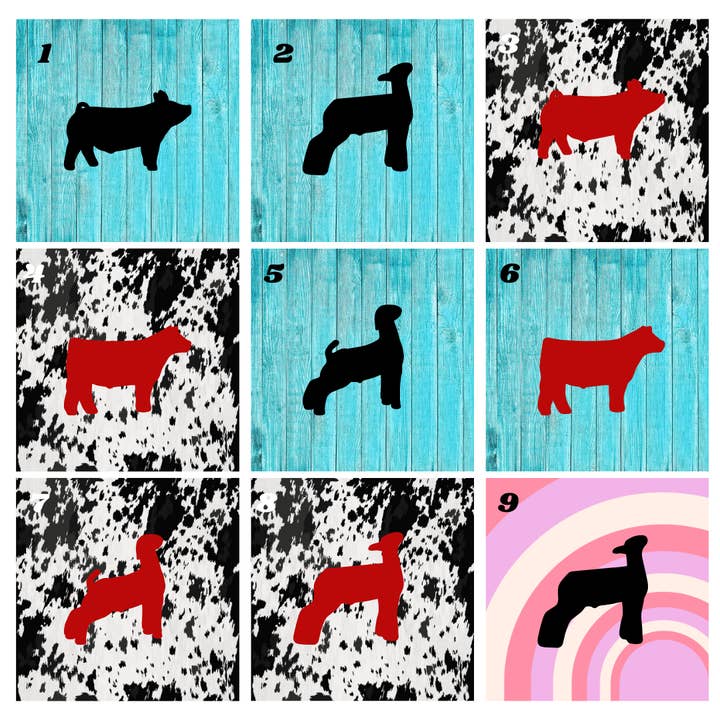 BDN Boutique - Wholesale Car Coaster - Women's - Car Coasters - Livestock Animal Car Coasters