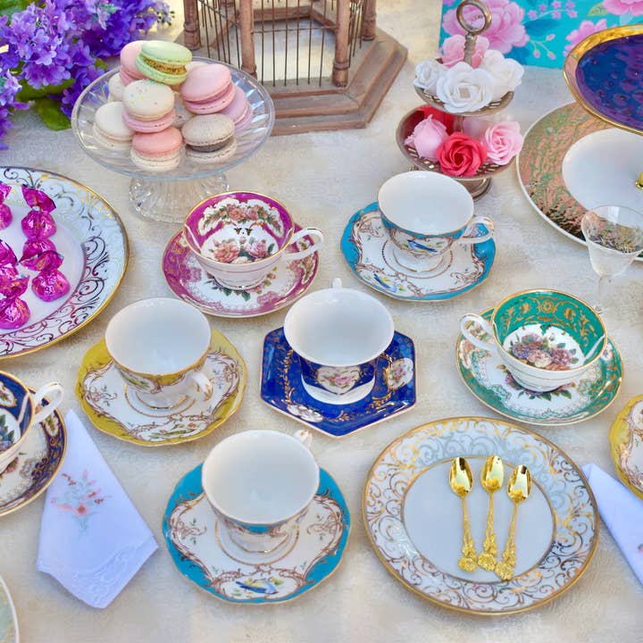 All Little Cute Things – Großhandel Teeservice – Unterschiedliche Teetassen aus der Regency-Ära für Catering, elegante Partys6