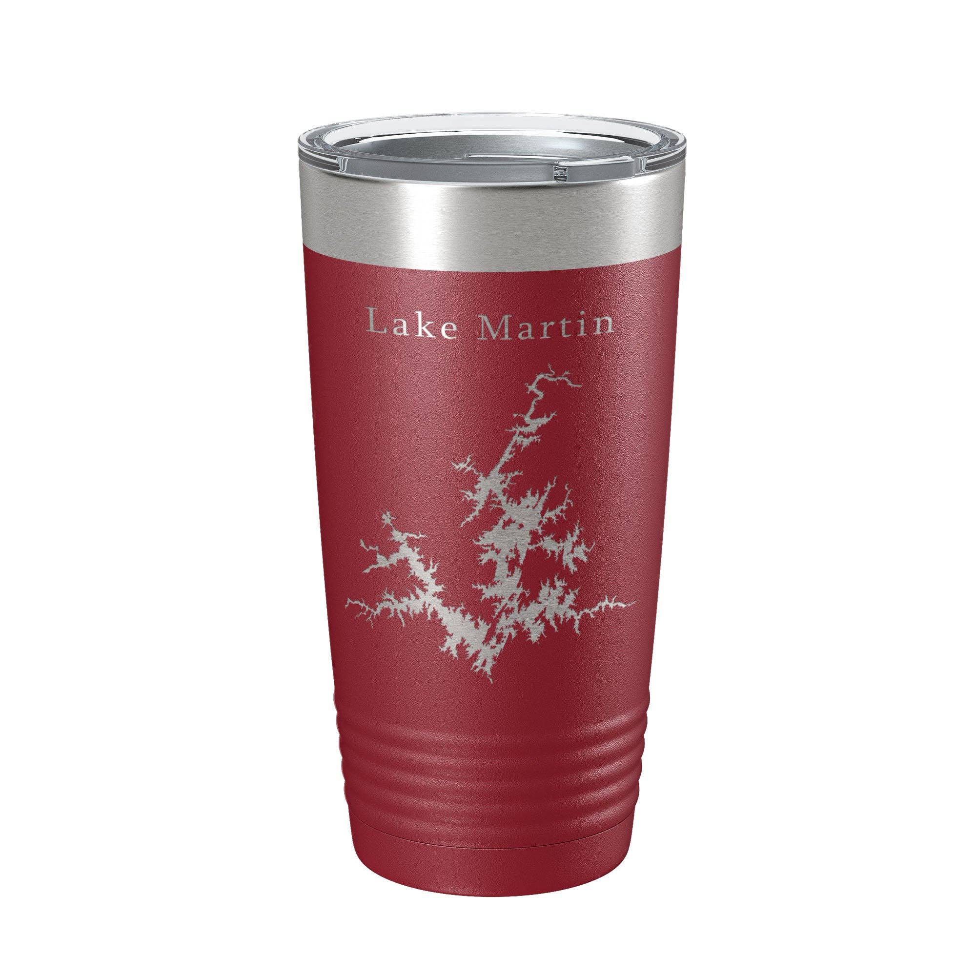 CarveBright – Engroshandel Thermokop – Lake Martin Map Tumbler Rejsekrus Isoleret Lasergraveret Kaffekop Alabama 20 oz16