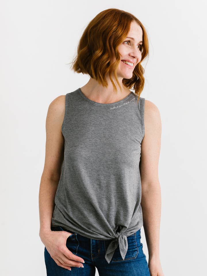 Tanque de Gravata Cinzenta Colete Momentos por atacado de The Roster