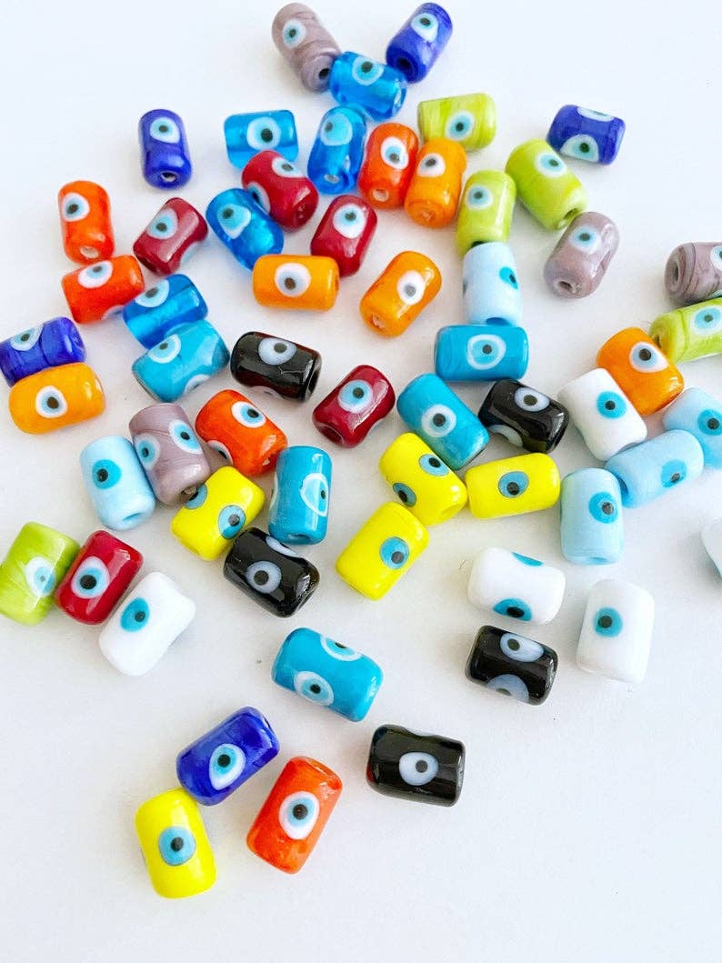 Evileyefavor - Wholesale Beads - Tube Handmade Evil Eye Murano Beads6