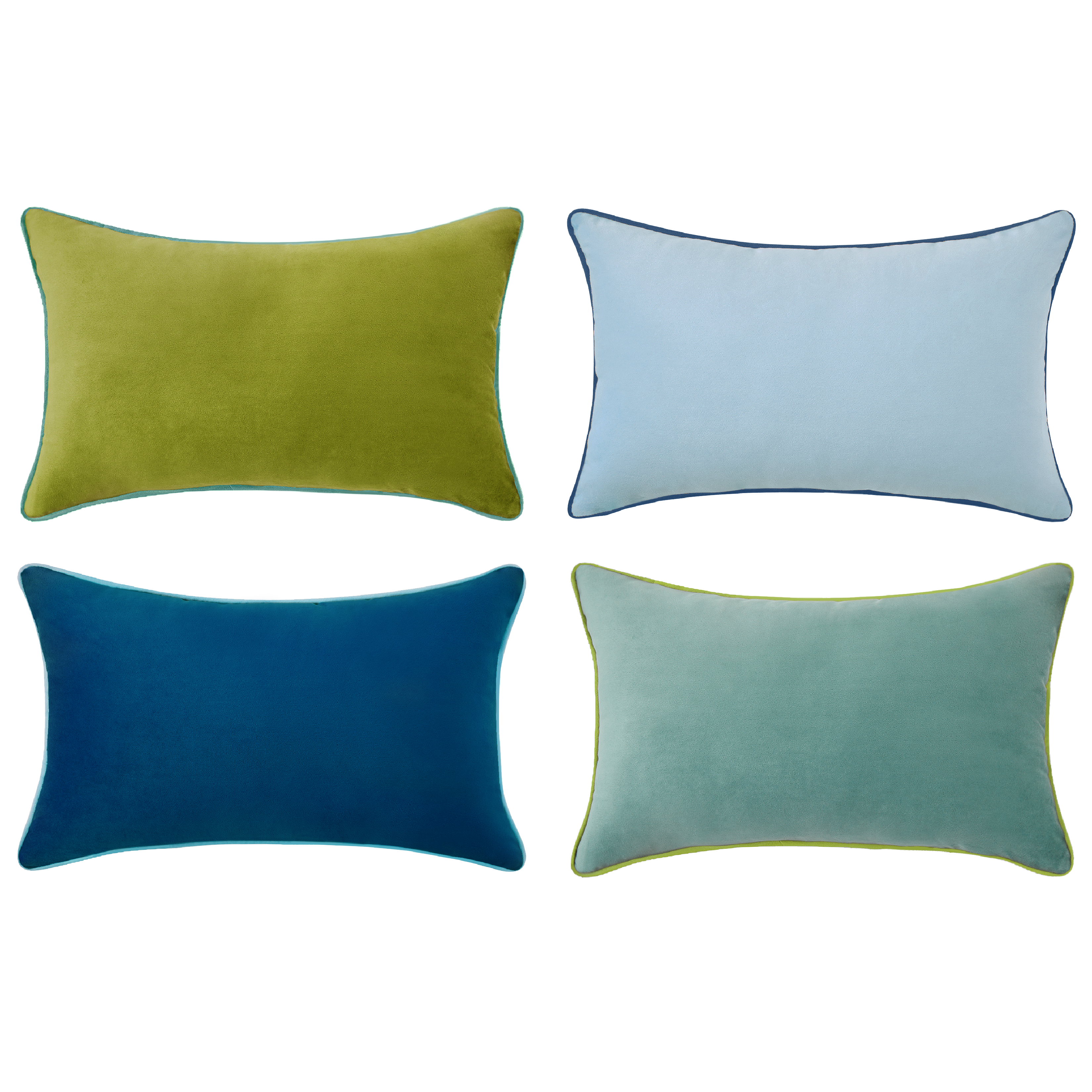Monday Moose - Wholesale Throw/Decorative Pillow - Monteverde Pillow Covers (4-Pack) - Green/Blue0