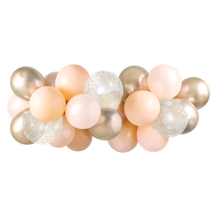 Balloon Garland - Blush & Gold for wholesale by Paperboy