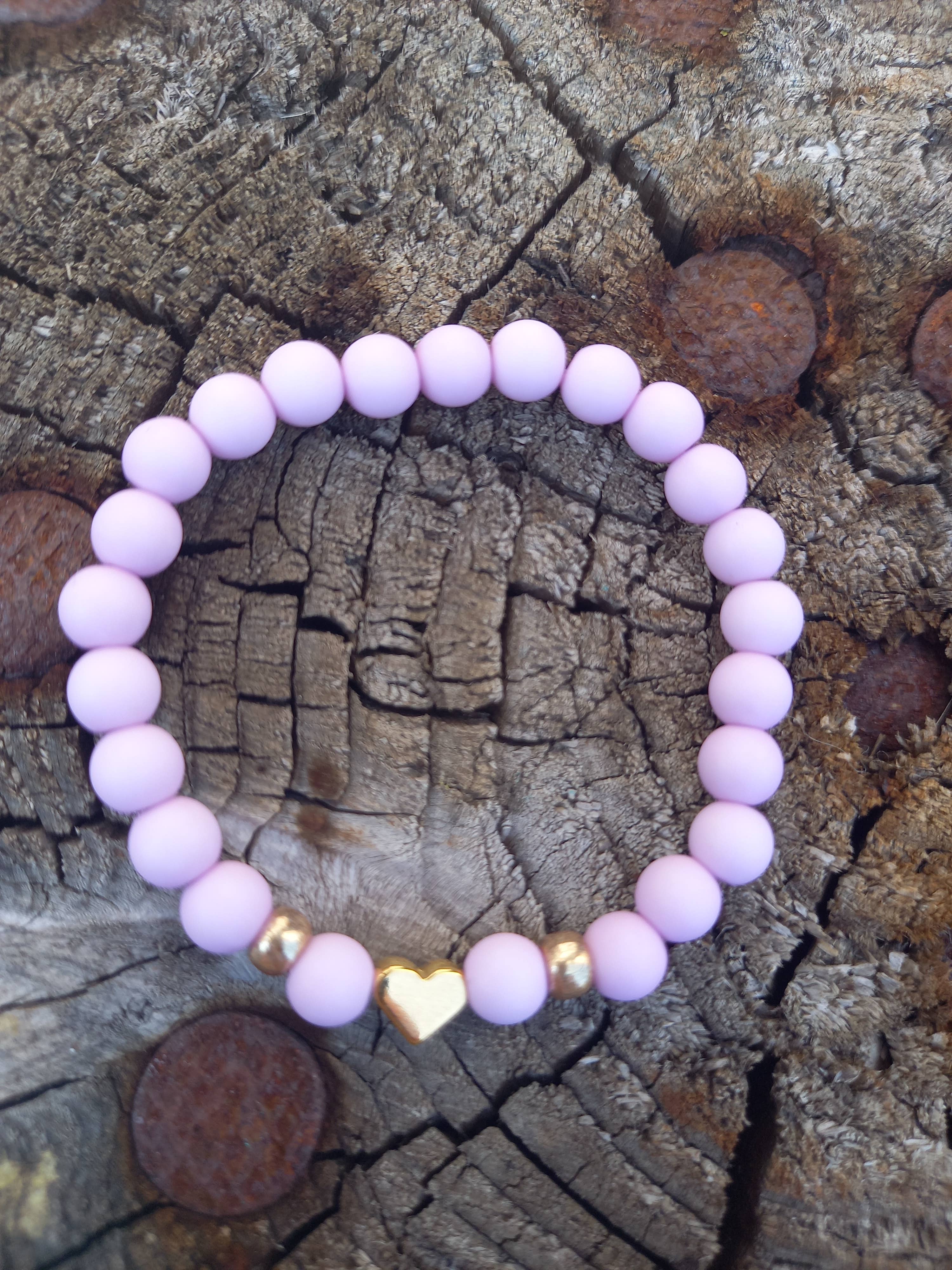 Happy by Lies - Vente Bracelet de perles – enfant - Bracelet enfant avec cœur1