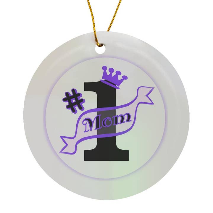 3dRose, Número Uno Mamá Púrpura, Adorno para venta al por mayor de 3dRose