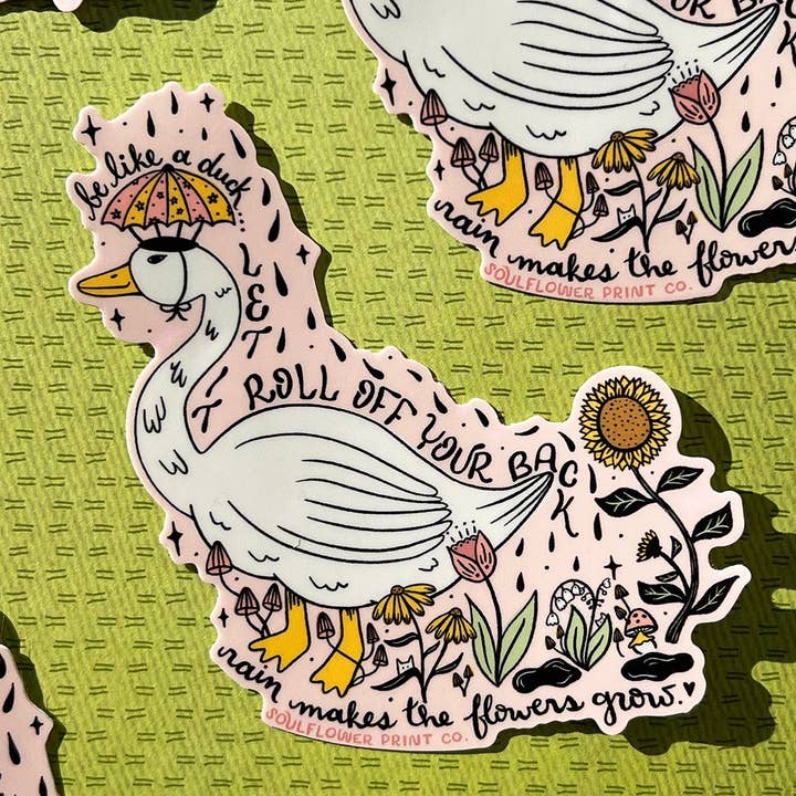 Vinyl Sticker | Unbothered Duck for wholesale by Cornflower Print Co.