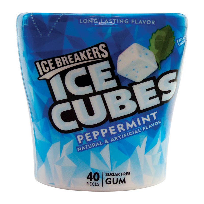 Everyday Supply Co - Wholesale Chewing Gum - ICE BREAKERS Ice Cubes Peppermint Gum 40pc - 6 Pack Case0