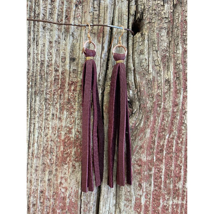 J.Forks Designs - Vendita all'ingrosso Orecchini con nappe - 14112 Orecchini in pelle con nappine4