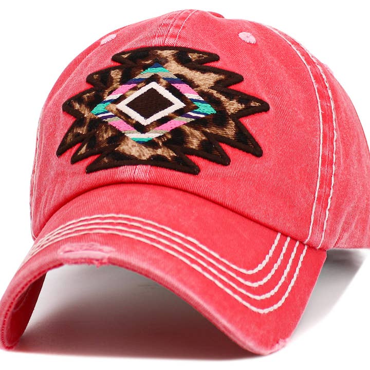 KBETHOS - Wholesale Baseball Cap - Women's - Leopard Mosaic Vintage Ballcap