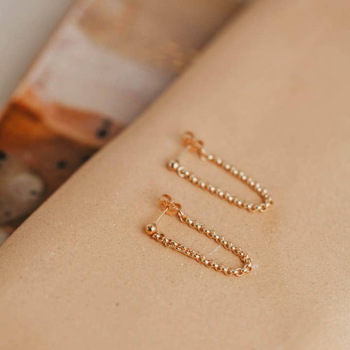 Hello Adorn - Wholesale Dangle Earrings - Annex Studs | 14kt Gold Fill + Sterling Silver0