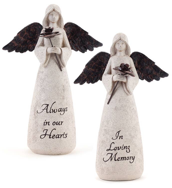 Napco - Wholesale Decorative Figurine - Angels Holding A Rose Sympathy 2 Assorted Item # 134830