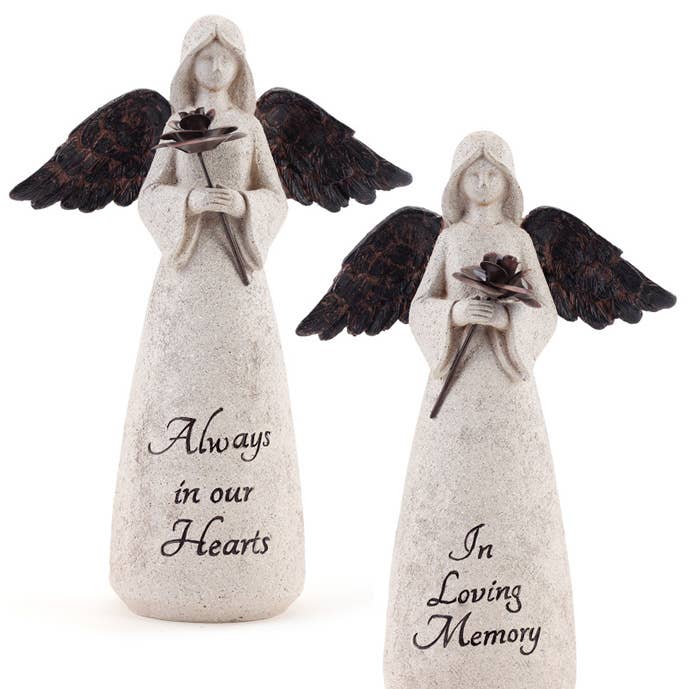 Napco - Wholesale Decorative Figurine - Angels Holding A Rose Sympathy 2 Assorted Item # 134830