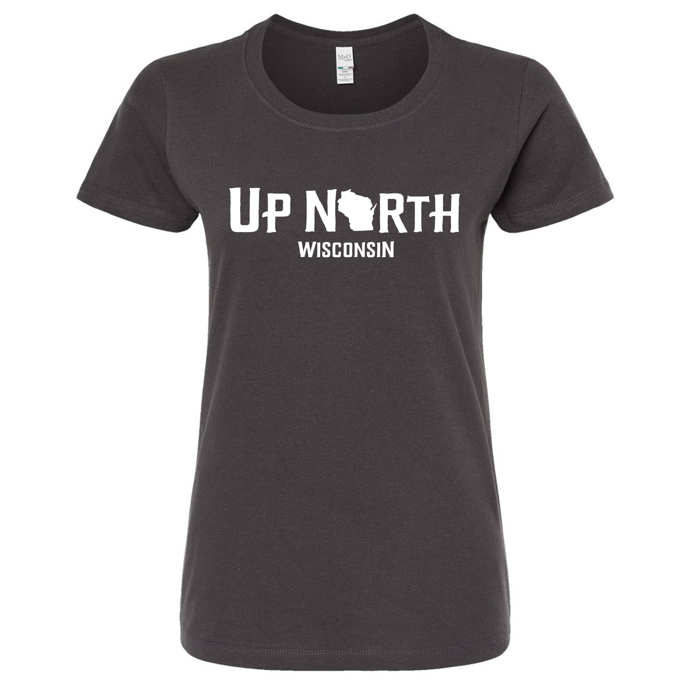 Wi-Wear - Wholesale Screen Printed T-Shirt - Women's - Up North Wisconsin Women's/Ladies Wisconsin T-Shirt1