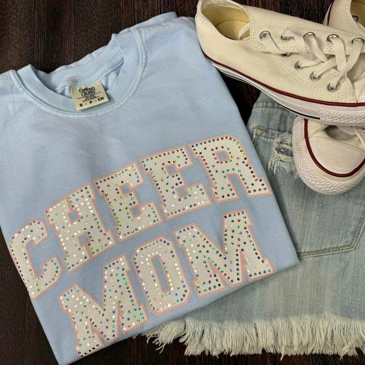 Cheer MOM Spangle for wholesale by MidWest Tees