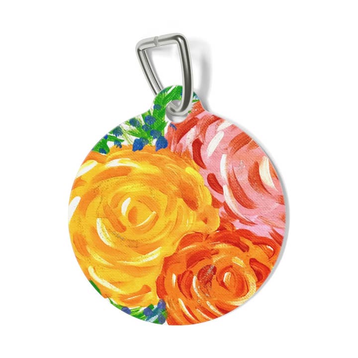 Blossom Pet Tag for wholesale by Off the Canvas Collection, LLC
