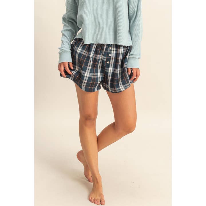 HYFVE - Wholesale Shorts – Women’s - Button-Front Flannel Boxer Shorts13
