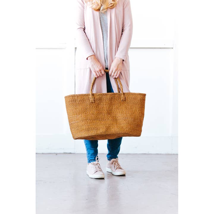 Bolso de sisal XL: ocre para venta al por mayor de Amsha