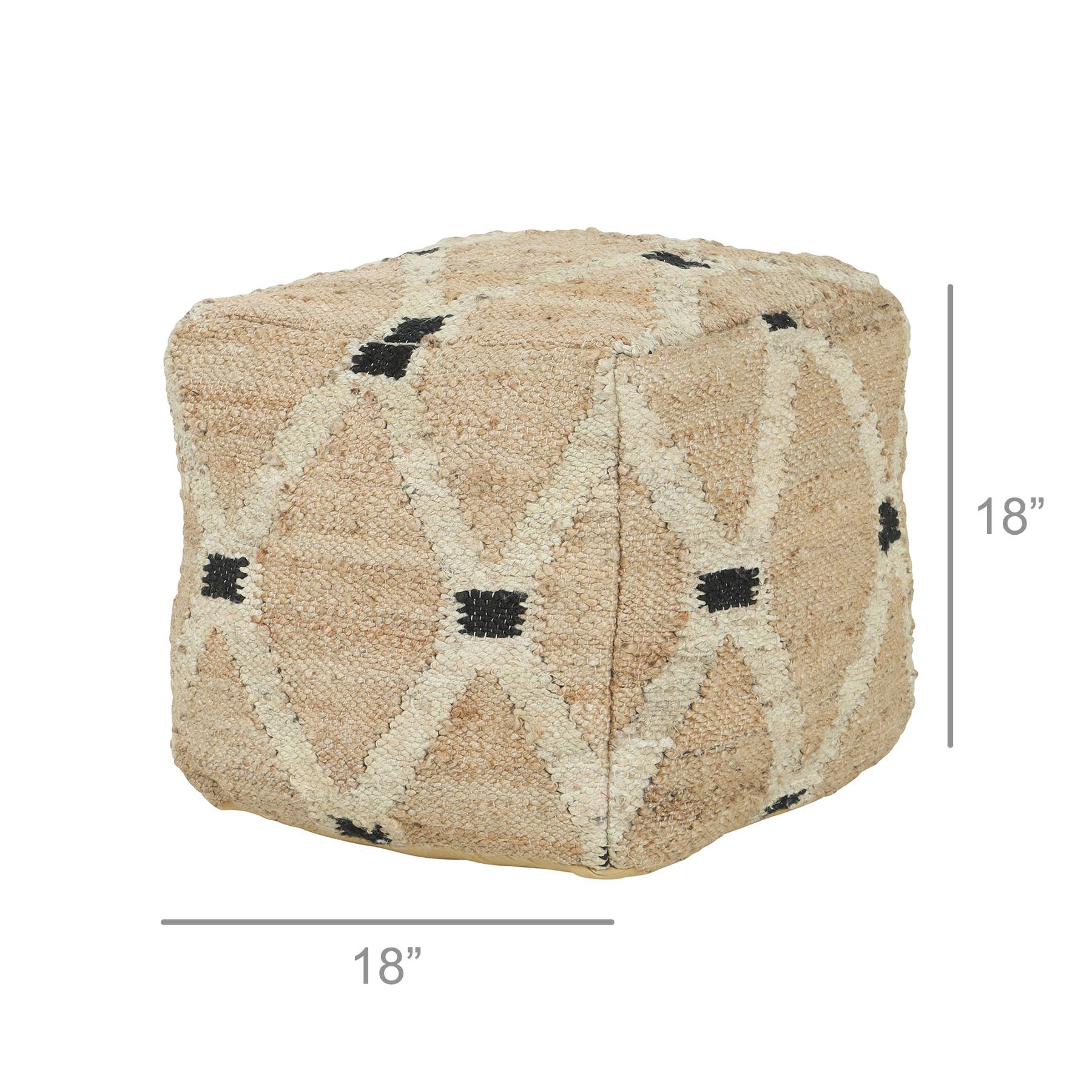 HomArt - Wholesale Pouf - Lore Hemp Pouf1