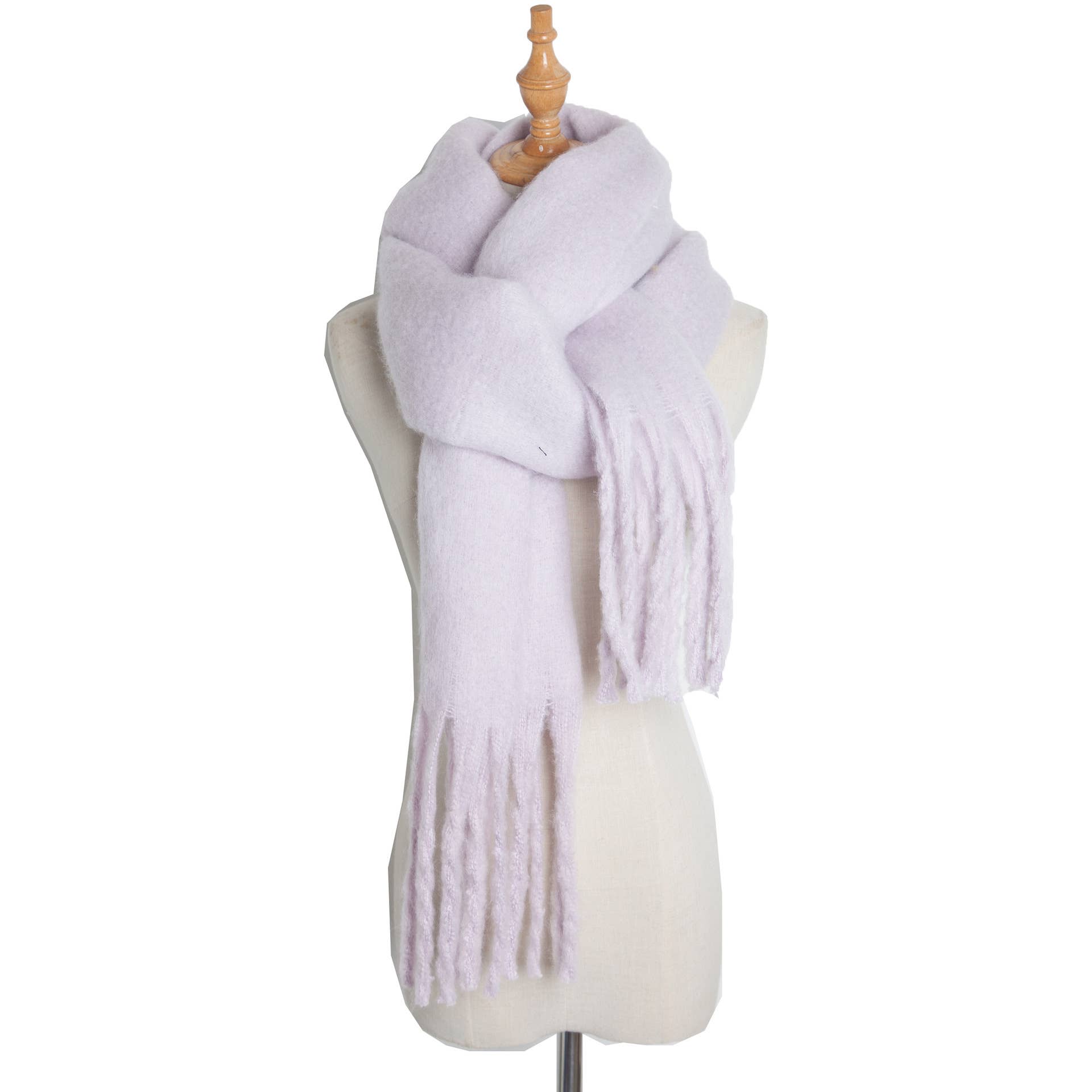 HIDDENBRAND - Wholesale Scarf - Women's - soft cozy classic solid fringe scarf wrap10