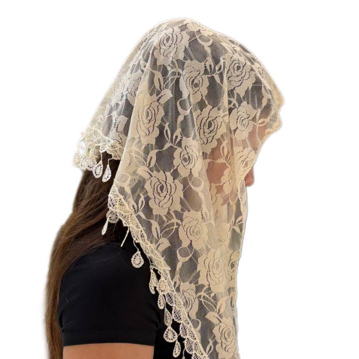 Oremus Mercy - Wholesale Veil – Women’s - Veil ~ St. Claire of Assisi - CREAM2