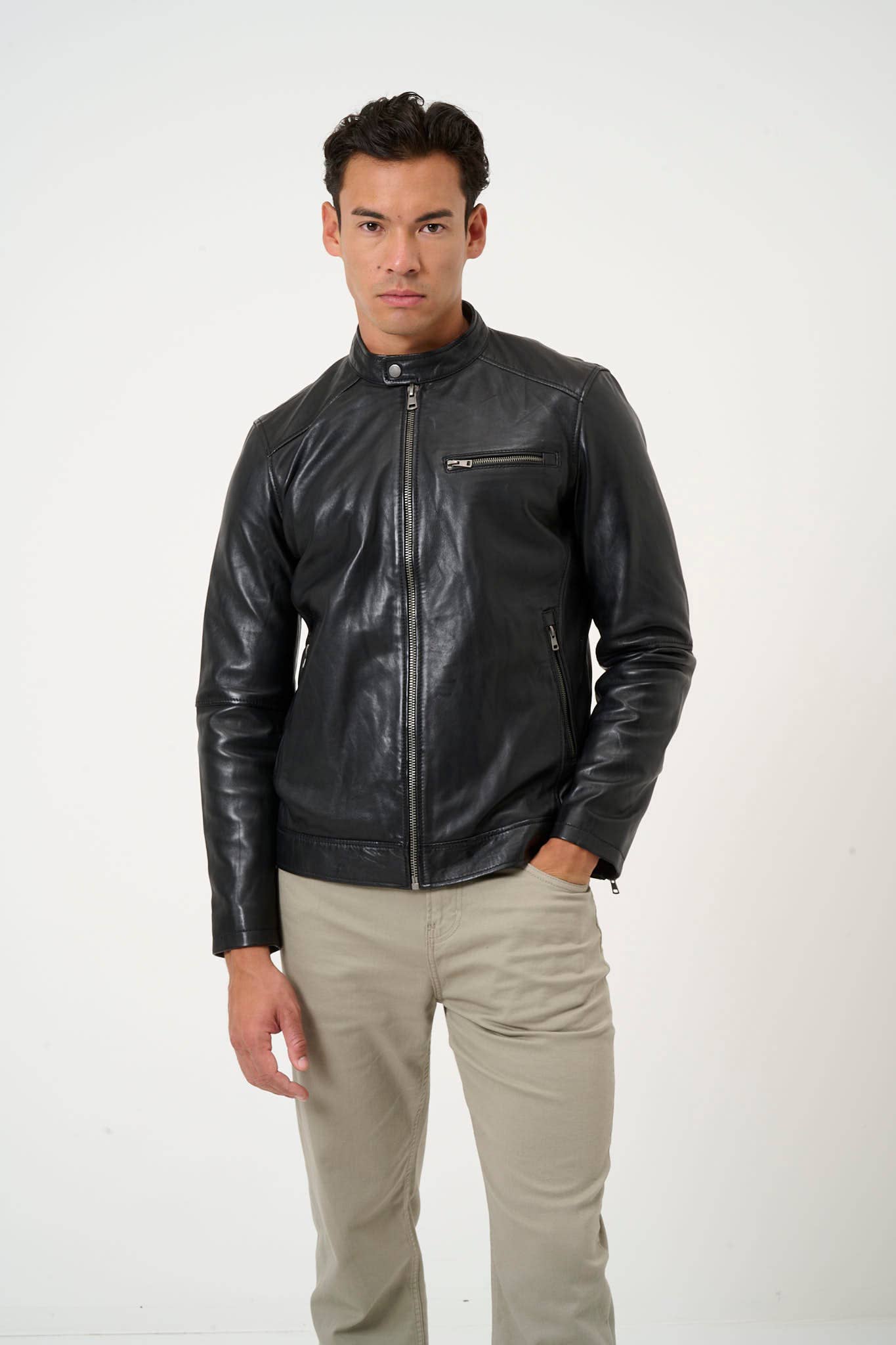 Ricano – Engroshandel Motorcykeljakke - Herre – Herre læderjakke Andre - vegetabilsk garvet lammeskind1