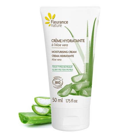 MOISTURIZING CREAM WITH ORGANIC ALOE VERA for wholesale by Fleurance Nature